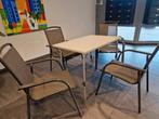 Tuinset, Tuin en Terras, Ophalen, 4 zitplaatsen, Gebruikt, Aluminium