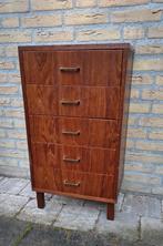 Ladekast vintage teakfineer, Ophalen, Minder dan 50 cm, Gebruikt, 5 laden of meer