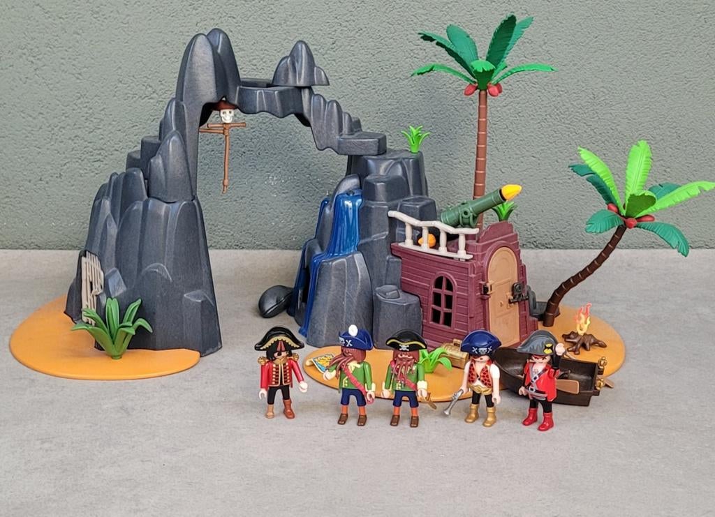 Playmobiel piratenschip en eiland, Ophalen, Gebruikt