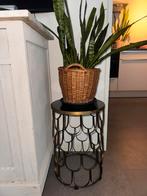 Bijzettafel marmer look, Ophalen of Verzenden, Zo goed als nieuw, Minder dan 50 cm, Minder dan 5 flessen