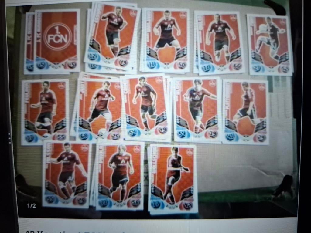 13 Kaartjes 1.FC Nurnberg, Ophalen of Verzenden, Nieuw, Buitenlandse clubs, Poster, Plaatje of Sticker
