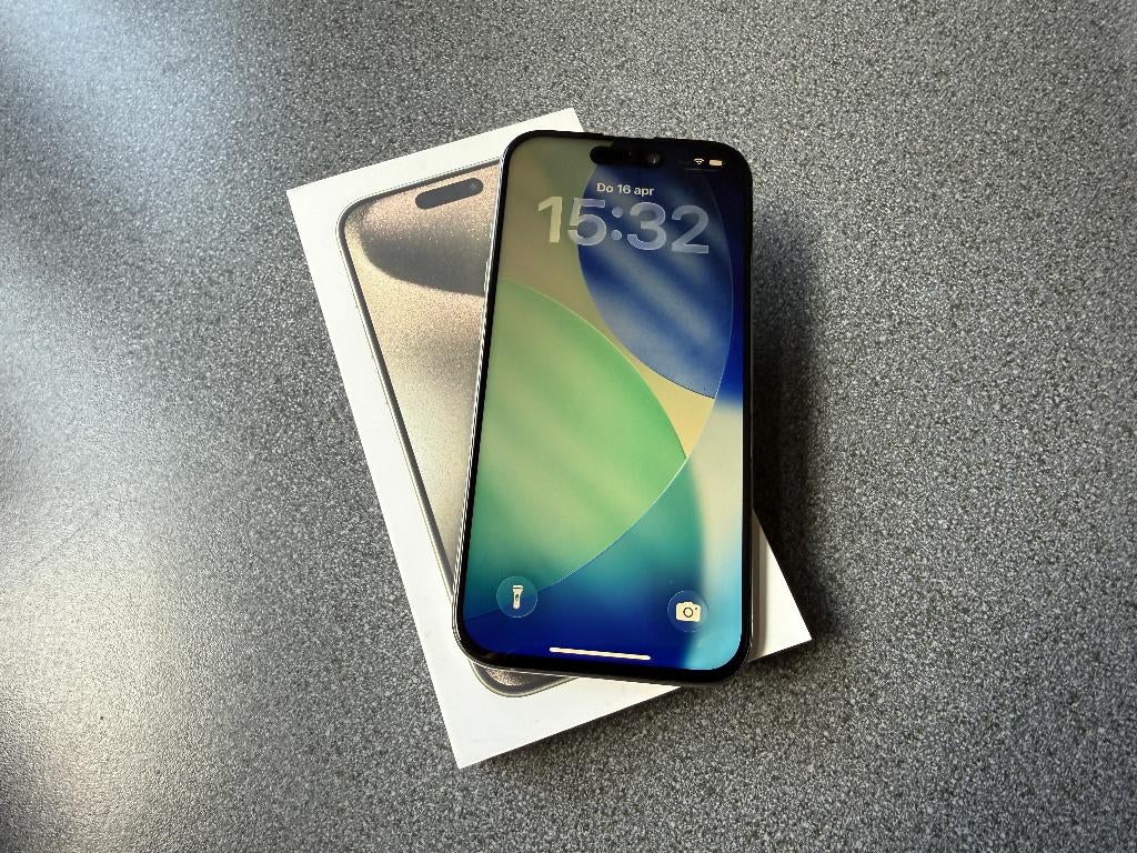 iPhone 15 Pro Naturel Titanium 256gb | Krasvrij | Accu 90%, Telecommunicatie, Mobiele telefoons | Apple iPhone, 256 GB, Ophalen of Verzenden