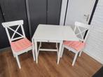 IKEA Ingatorp uitklapbare tafel met 2 stoelen, Huis en Inrichting, Tafels | Eettafels, Ophalen, Gebruikt, 100 tot 150 cm, Tot twee personen