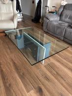 Glazen salontafel met 2cm dik glas, Huis en Inrichting, Tafels | Salontafels, Ophalen, Minder dan 50 cm, Rechthoekig, 100 tot 150 cm