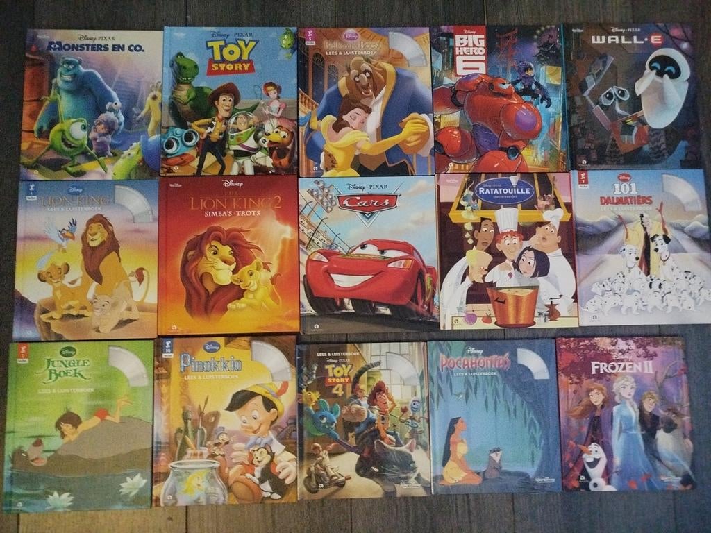DISNEY LUISTER CD BOEKJES 15 STUKS €2 PER STUK COMPLEET €15, Boeken, Ophalen of Verzenden, Zo goed als nieuw, Disney, Sprookjes