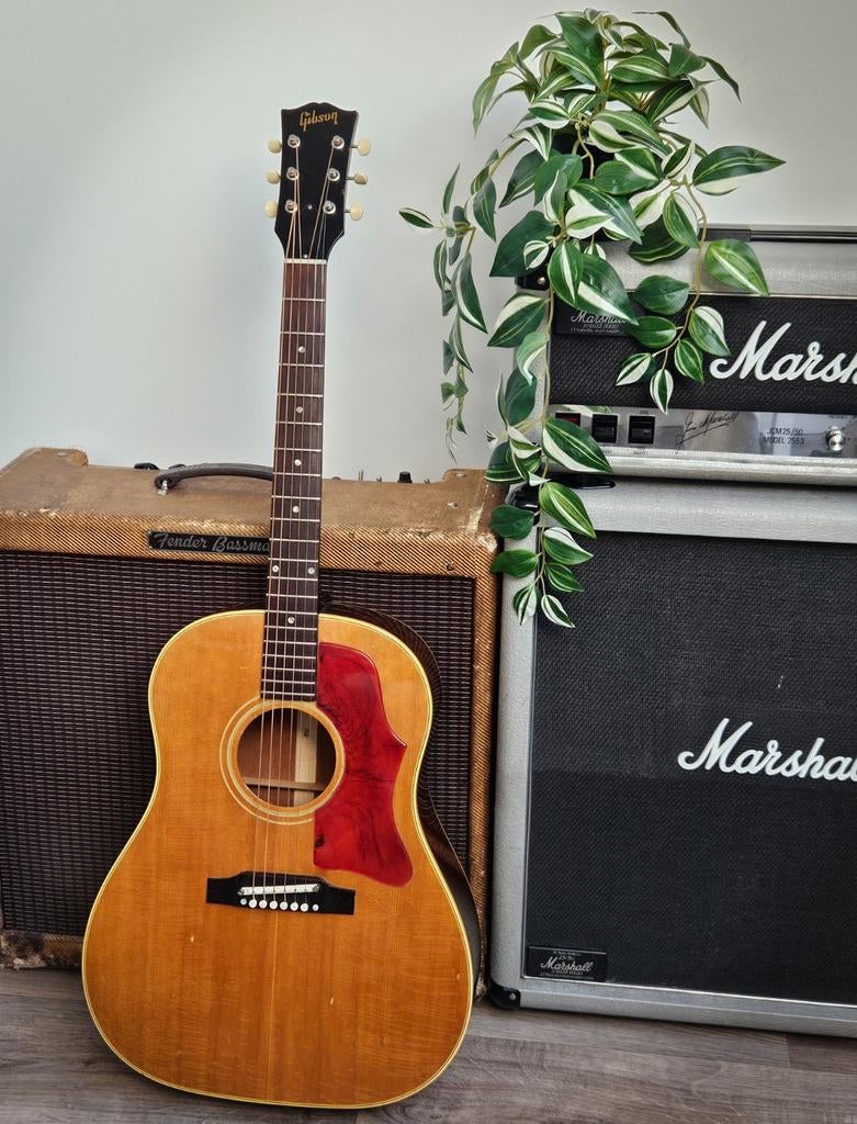 Gibson J50 1964, Ophalen of Verzenden, Gebruikt, Western- of Steelstringgitaar, Met koffer