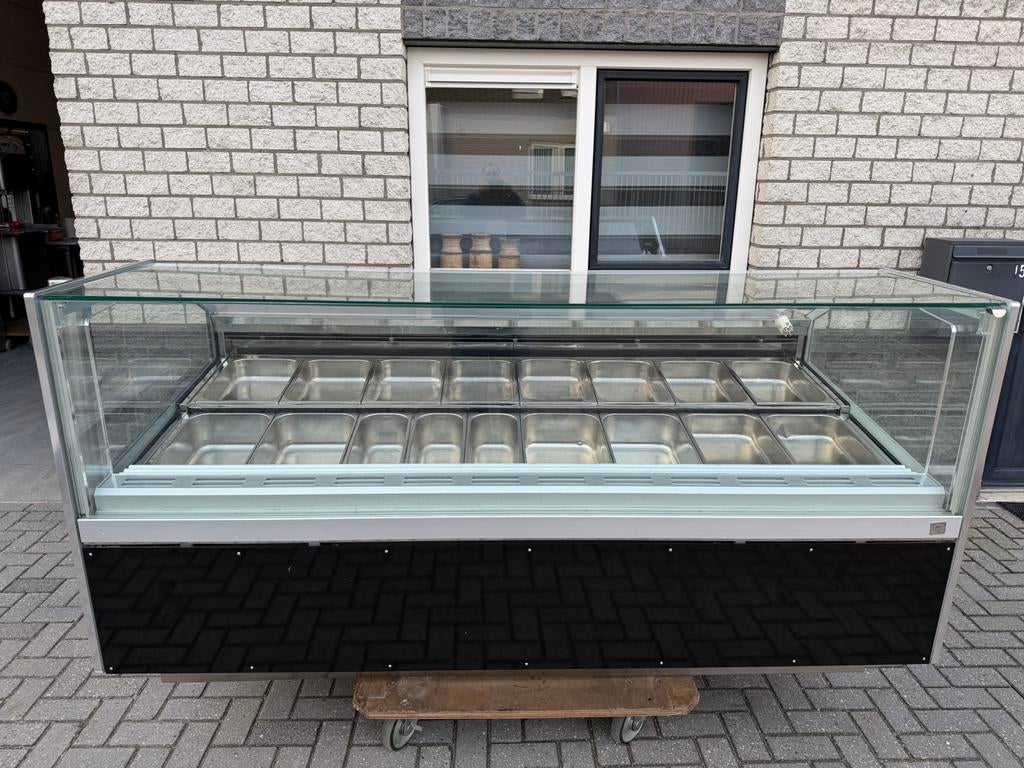 Ijsvitrine schepijsvitrine schepijs slagroommachinr, Ophalen of Verzenden, Koelen en Vriezen