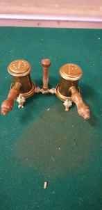 peper en zout stel messing en hout vintage, Verzamelen, Ophalen of Verzenden