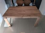 Houten look eettafel, Ophalen of Verzenden, Zo goed als nieuw, Rechthoekig, 50 tot 100 cm