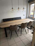 Eettafel oval eiken 100x240cm, Rechthoekig, Nieuw, 200 cm of meer, 50 tot 100 cm