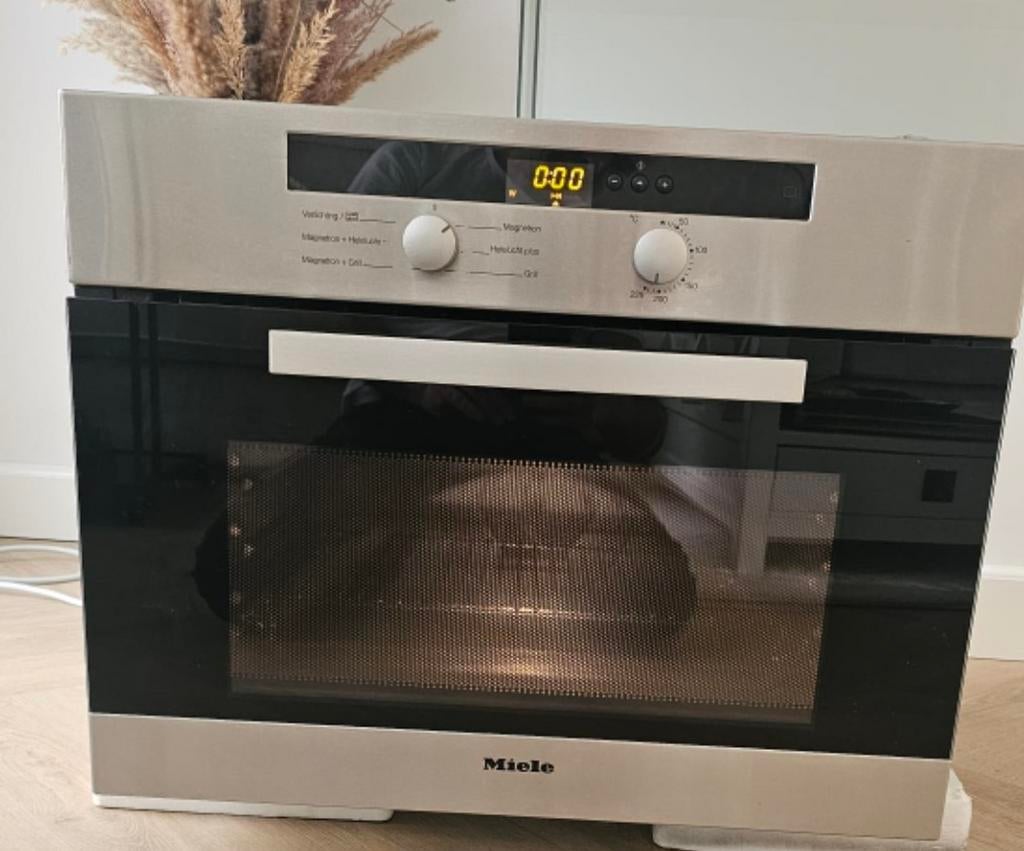 Miele combi oven magnetron hetelucht grill, Ophalen, Combimagnetron, Crisp, Gebruikt
