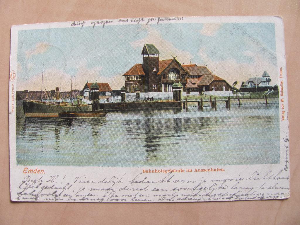 Emden 1902 Bahnhof, Verzamelen, Ophalen of Verzenden, Voor 1920, Buiten Europa