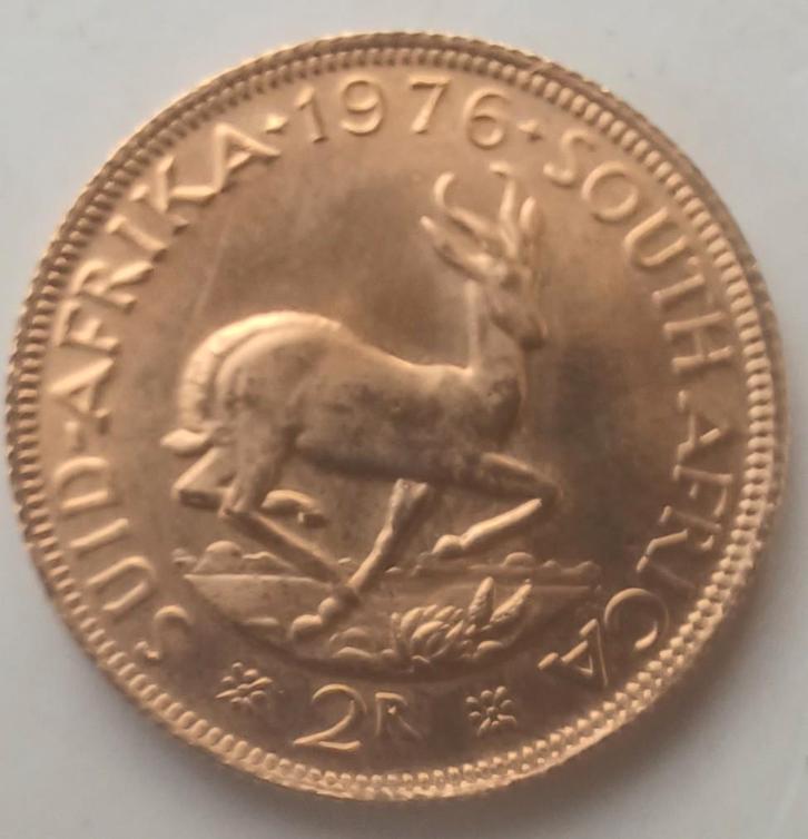 2 Rand Zuid Afrika, Postzegels en Munten, Munten | Afrika, Losse munt, Zuid-Afrika, Goud, Ophalen of Verzenden