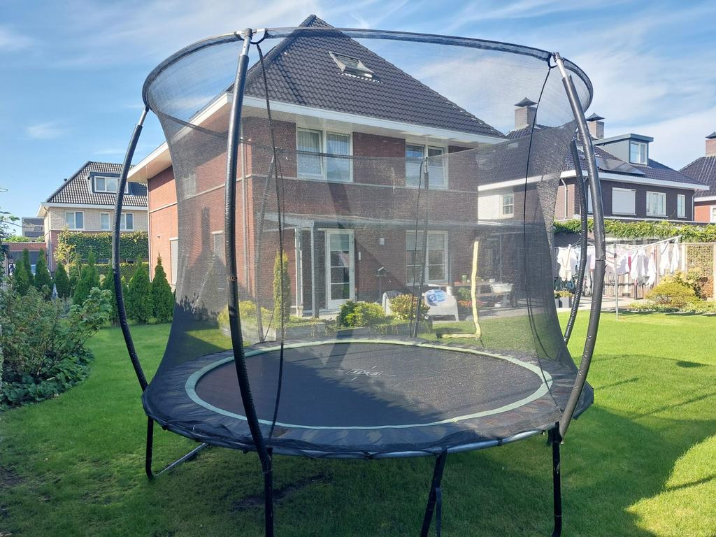 Trampoline EXIT black edition 305cm, Ophalen, Zo goed als nieuw