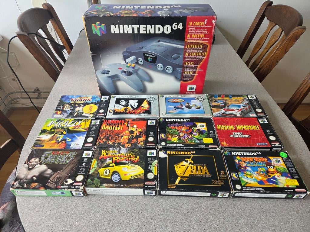 Nintendo 64 collectie te koop., Spelcomputers en Games, Spelcomputers | Nintendo 64, Ophalen, Gebruikt, Met 1 controller