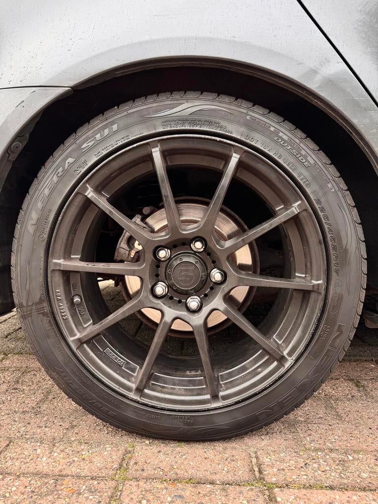 Sparco Assetto Gara 17" velgen met Michelin zomerbanden, Gebruikt, Banden en Velgen, 17 inch, Ophalen of Verzenden