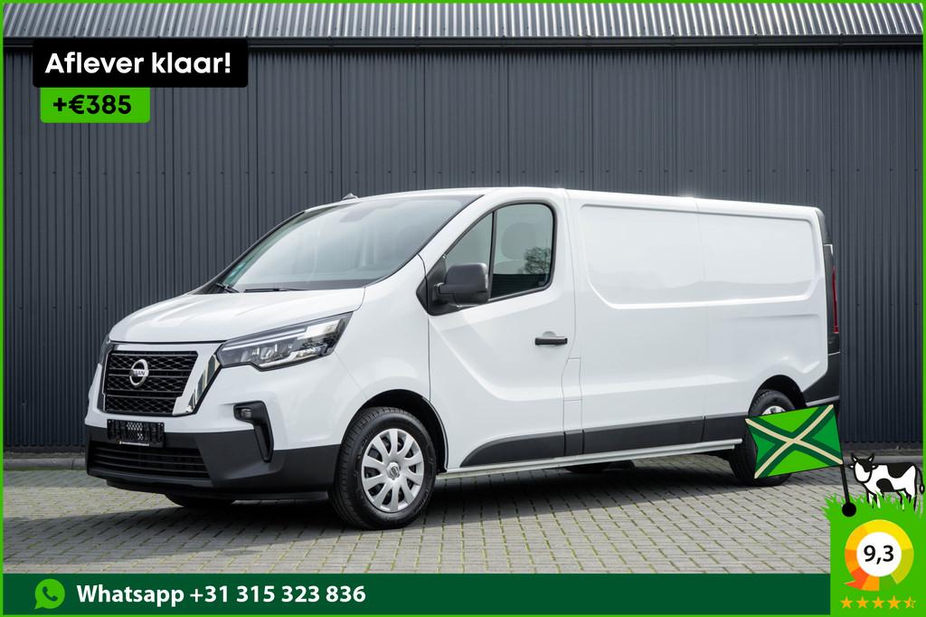 Nissan Primastar L2H1 | 130 PK | 3-Zits | LED | Cruise | Air, Auto's, Bestelauto's, Voorwielaandrijving, Stof, Gebruikt, Zwart
