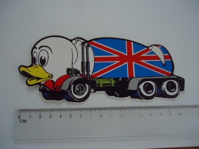 sticker oud Holland duck truck engeland UK GB retro, Verzenden, Zo goed als nieuw, Bedrijf of Vereniging