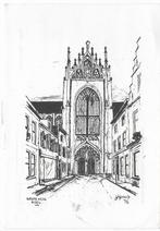 Goes Grote Kerk  Oude  gelopen   Ansichtkaart  (B7925 ), Verzamelen, Ansichtkaarten | Nederland, Ophalen of Verzenden, 1980 tot heden