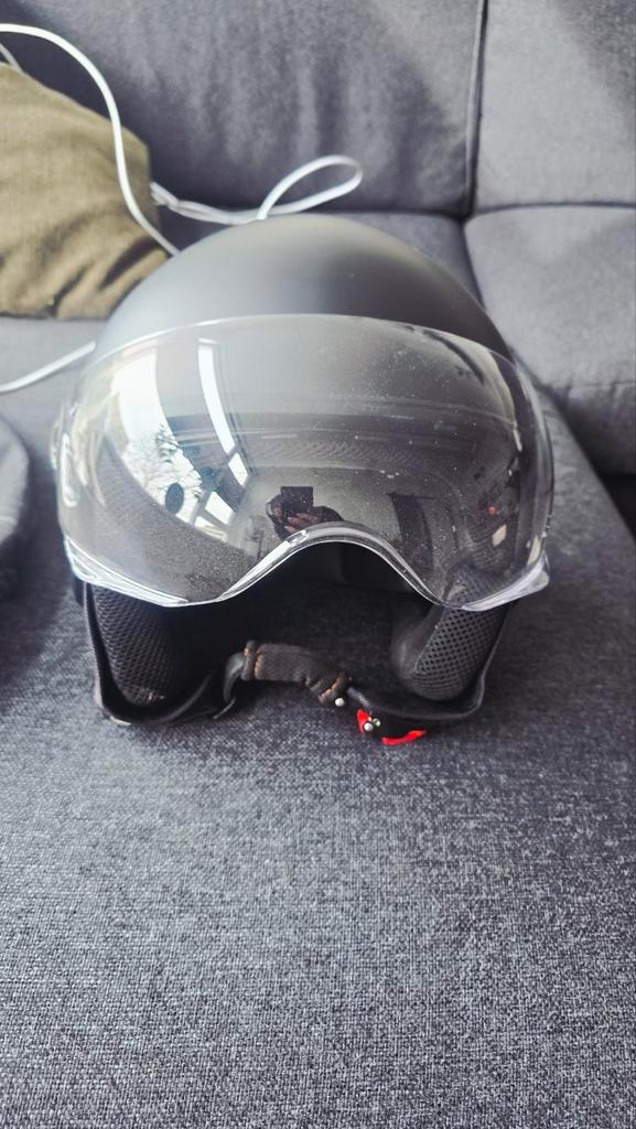 Vito scooter helm mat zwart maat M met hoes, Fietsen en Brommers, Brommerhelmen, Ophalen