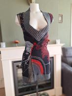 Desigual gezicht mini jurk trui tuniek M 38, Maat 38/40 (M), Verzenden, Zwart, Desigual