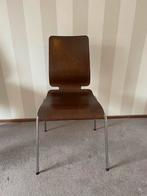 6 Stapelbare stoelen IKEA Gilbert, Huis en Inrichting, Stoelen, Ophalen, Gebruikt, Bruin, Vijf, Zes of meer stoelen