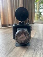 Vintage look camera klok., Ophalen, Zo goed als nieuw, Zwart, Overige vormen