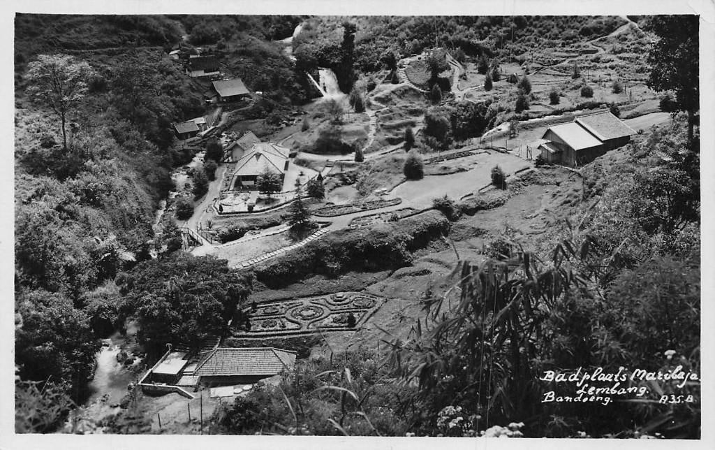 Nederlands Indië - Bandoeng badplaats Maribaja FOTOKAART, Ophalen of Verzenden, Voor 1920, Ongelopen, Buiten Europa