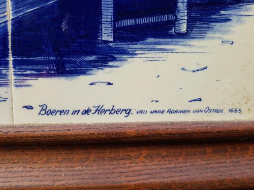 -	Schilderij op tegels adriaen van ostade, Ophalen of Verzenden, 'T Olde Gre-j, Info@toldegrej.nl, Endepoelstraat 20f Didam