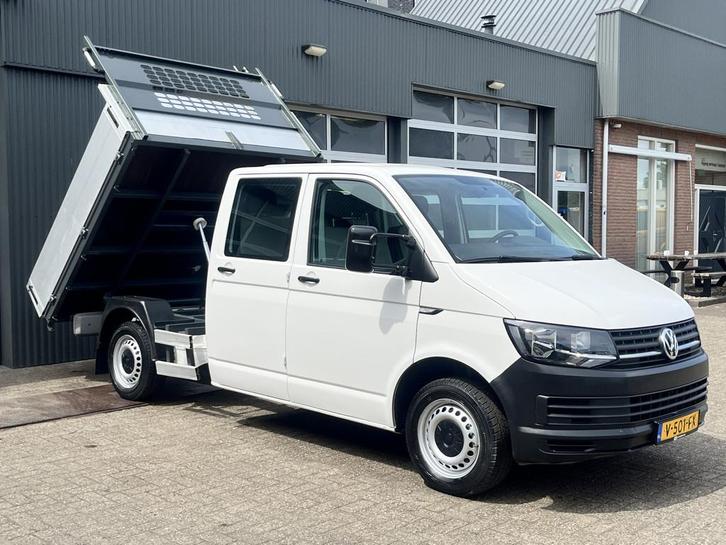 Volkswagen Transporter 2.0 TDI L2H1 DC Euro 6 Pick up Kipper, Auto's, Bestelauto's, Bedrijf, Te koop, ABS, Airbags, Airconditioning