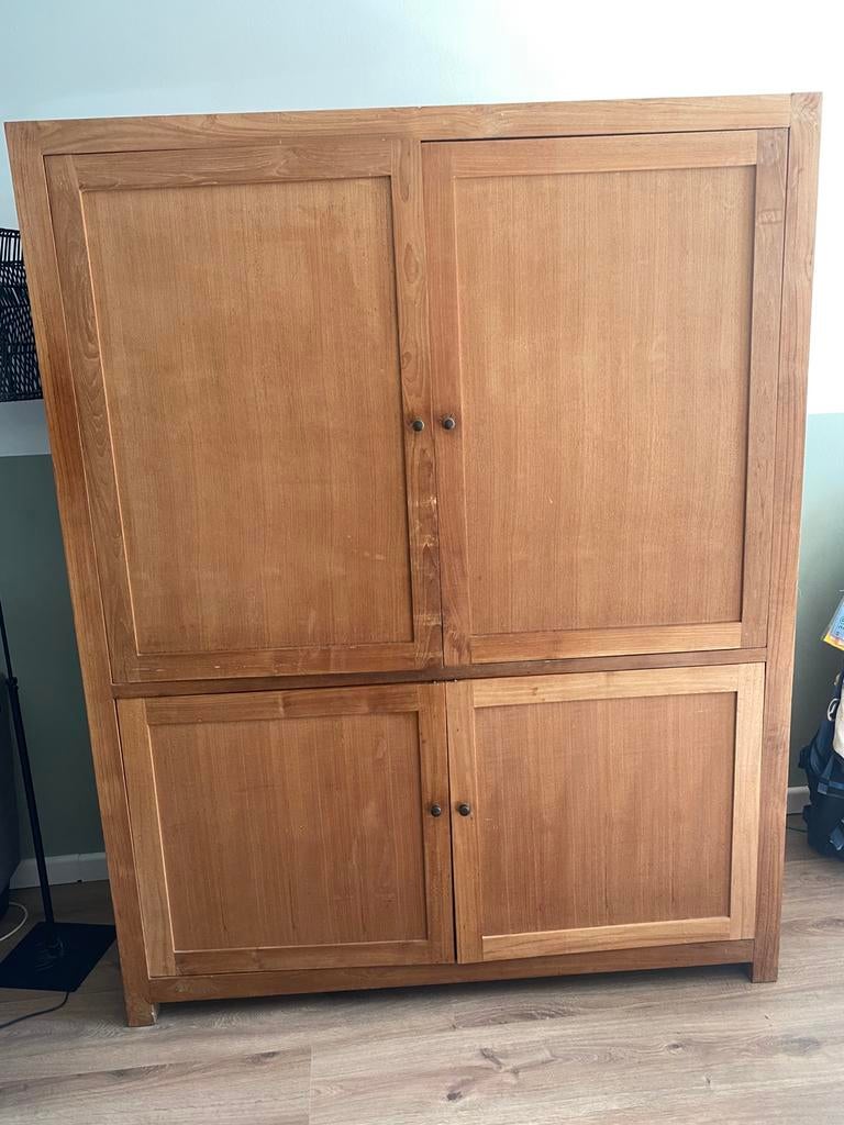 Teakhouten computerkast, Ophalen, Gebruikt, Teakhout, 40 tot 80 cm