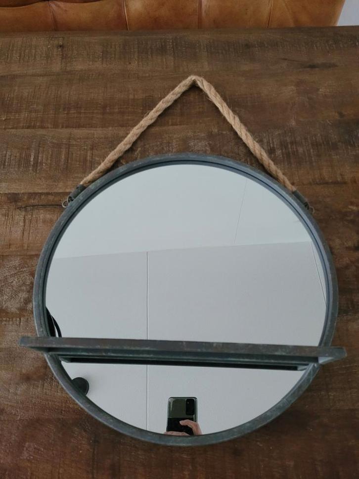 Ronde spiegel Loods 5, Huis en Inrichting, Woonaccessoires | Spiegels, Zo goed als nieuw, Minder dan 50 cm, Minder dan 100 cm