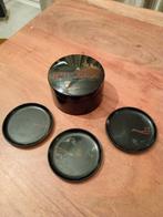 Japanse Lakwerk Onderzetters met Doos - Jaren '50, Ophalen of Verzenden