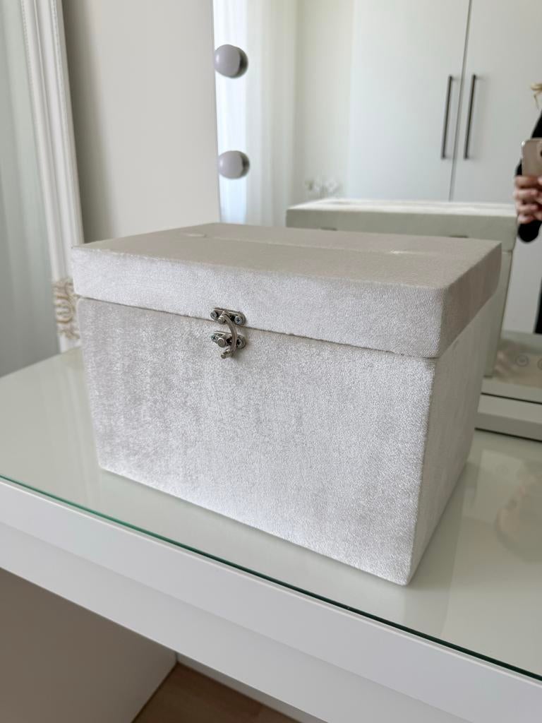 Luxe fluwelen enveloppendoos voor bruiloft of feest, Ophalen of Verzenden, Zo goed als nieuw, Feestartikel, Geboorte of Huwelijk