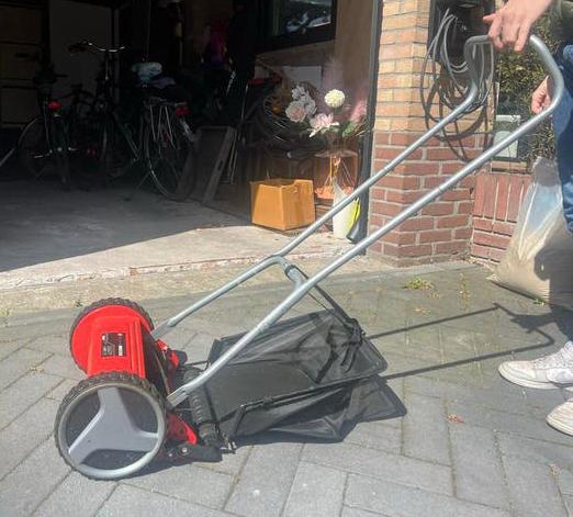 Einhell handgrasmaaier met opvangzak, Tuin en Terras, Ophalen, Gebruikt, Handgrasmaaier, Opvangzak