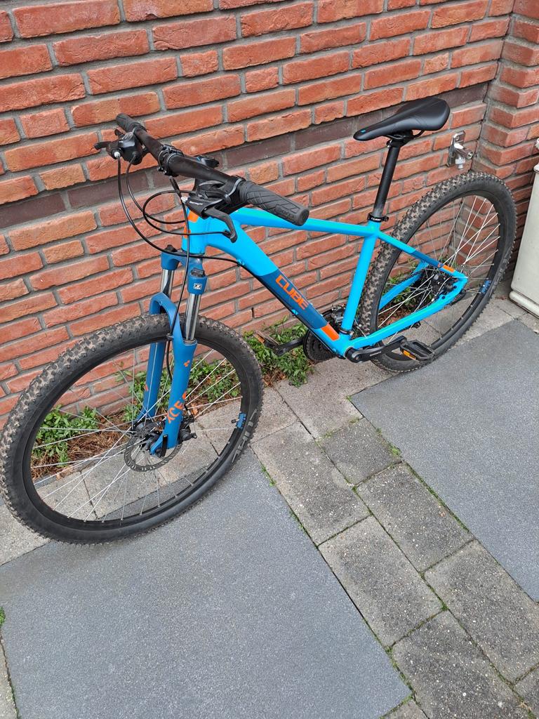 Cube Aim Mountainbike - Blauw/Oranje - 16 inch frame, Fietsen en Brommers, Fietsen | Mountainbikes en ATB, Gebruikt, Hardtail