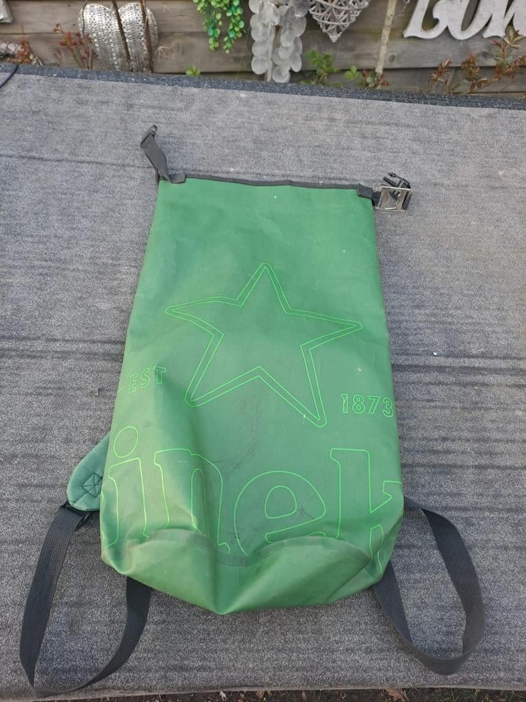 Heineken koeltas / dry bag - Groen, Ophalen of Verzenden, Gebruikt