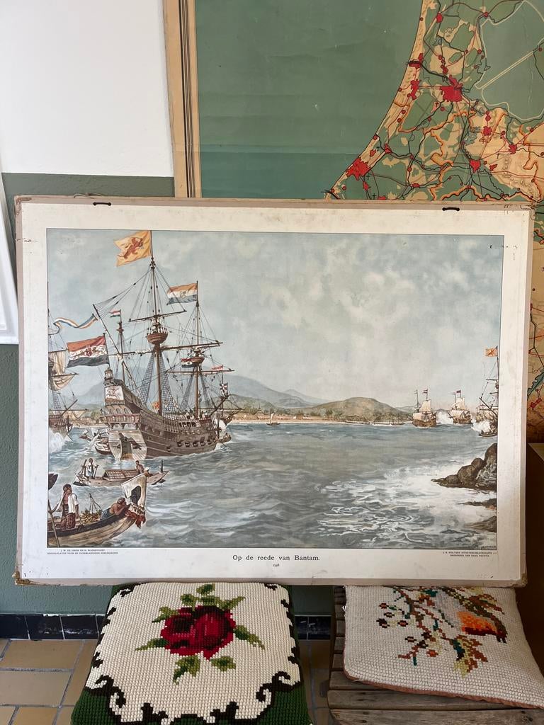 Schoolplaat Op de Reede van Bantam, Ophalen, Geschiedenis