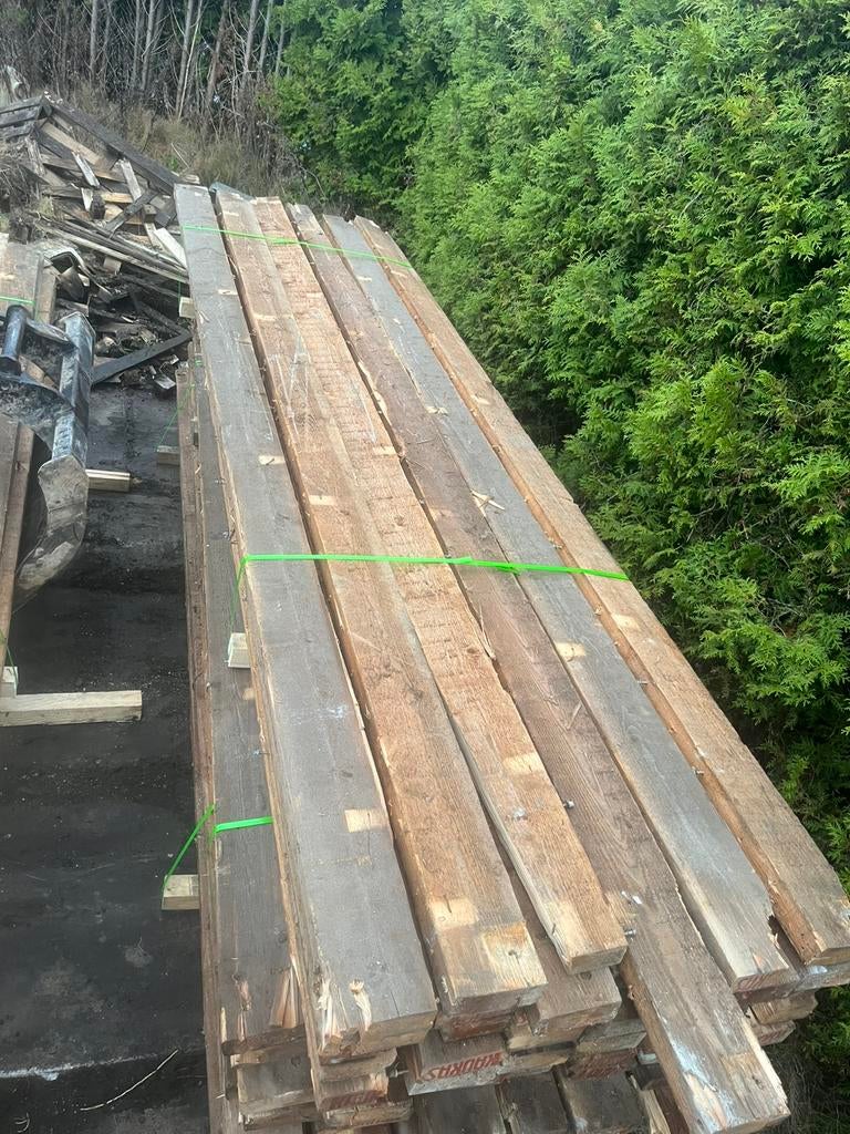 Ruw vuren balken 60 x 160 4m, Doe-het-zelf en Verbouw, Hout en Planken, Ophalen of Verzenden, Zo goed als nieuw