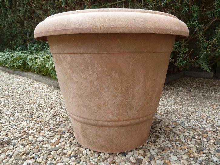 Grosfillex bloempot 3 stuks, Tuin en Terras, Bloempotten, Kunststof, Minder dan 40 cm, 25 tot 40 cm, Rond, Ophalen