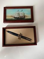 Elegante Pen met Schilderij in Houten Doos, Antiek en Kunst, Ophalen of Verzenden