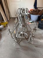 Elegante Hanglamp Catharina met Kristallen Druppels, Huis en Inrichting, Lampen | Hanglampen, Ophalen of Verzenden, Gebruikt, Metaal