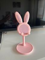 Leuke roze telefoonstandaard met konijnenoren, Ophalen of Verzenden, Zo goed als nieuw