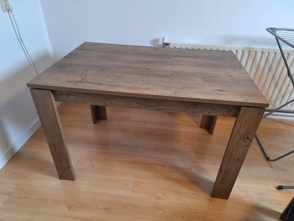 Eettafel houtlook, niet uitschuifbaar, Ophalen, Gebruikt, 100 tot 150 cm, 50 tot 100 cm