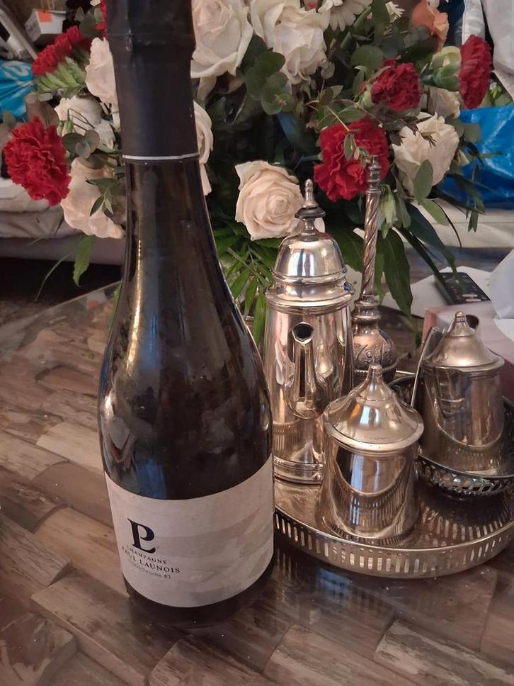 Antiek verzilverd theeservies met dienblad, Antiek en Kunst, Antiek | Goud en Zilver, Ophalen of Verzenden