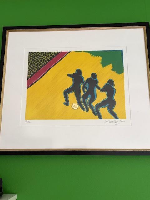 2 zeefdrukken van Corneille voor Euro2000 voetbal, Antiek en Kunst, Ophalen