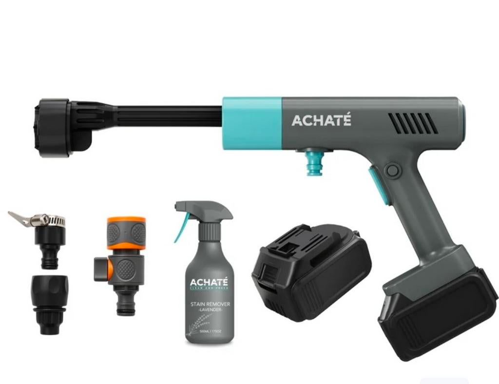 Achaté Draadloze Hogedrukreiniger

+ extra's waaronder accu, Ophalen, Nieuw, Elektrisch