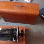 Vintage Naumann naaimachine in houten koffer, Ophalen of Verzenden
