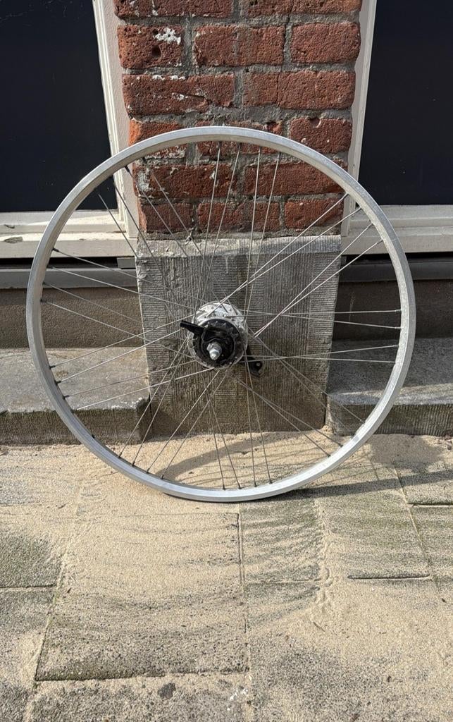 acherwiel 28 inch nexus 7, Fietsen en Brommers, Fietsonderdelen, Shimano Nexus, Zo goed als nieuw, Aluminium, Stadsfiets