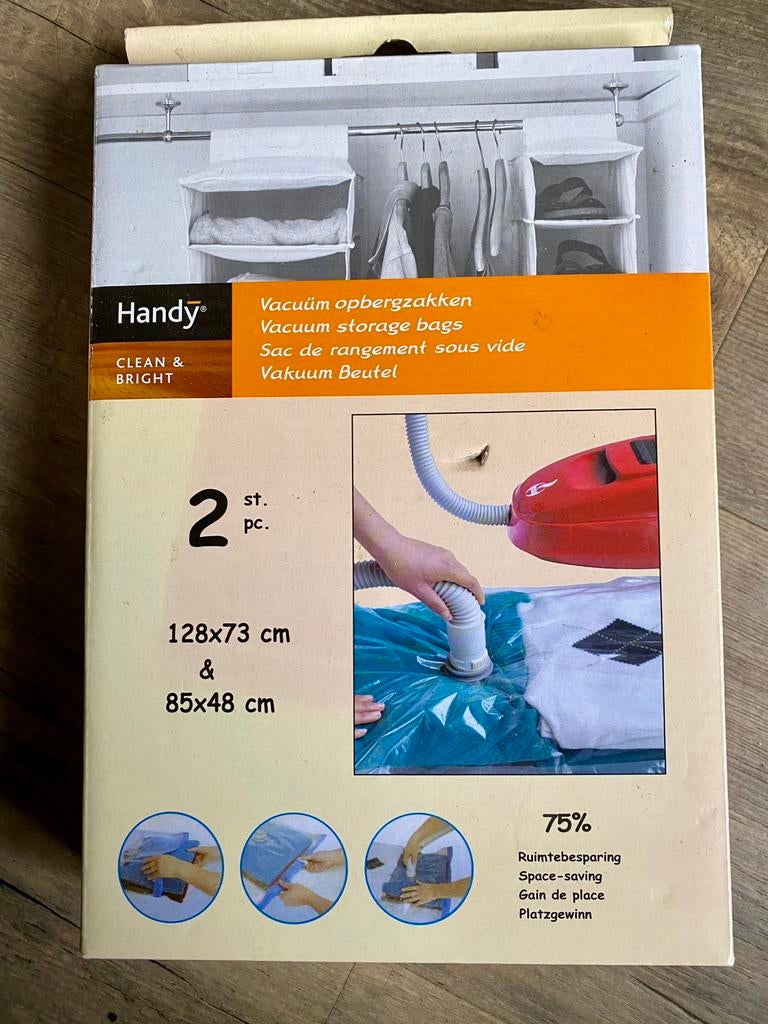 HANDY grote vacuüm opbergzakken 2 st nieuw in doos, Ophalen of Verzenden, Nieuw